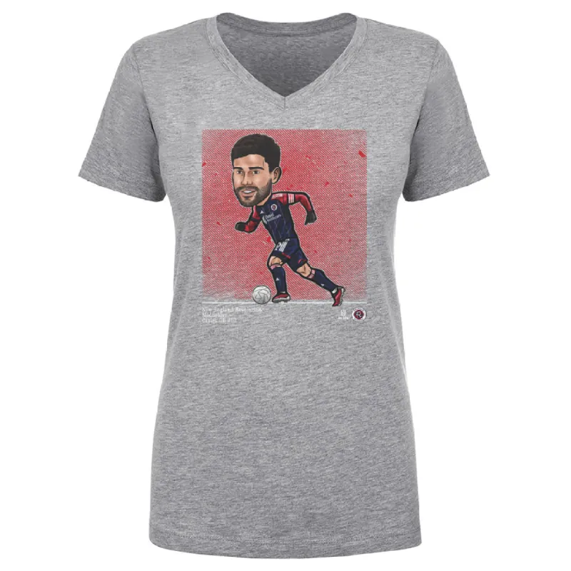 Carles Gil New England Revolution Cartoon WHT sold by 500 Level