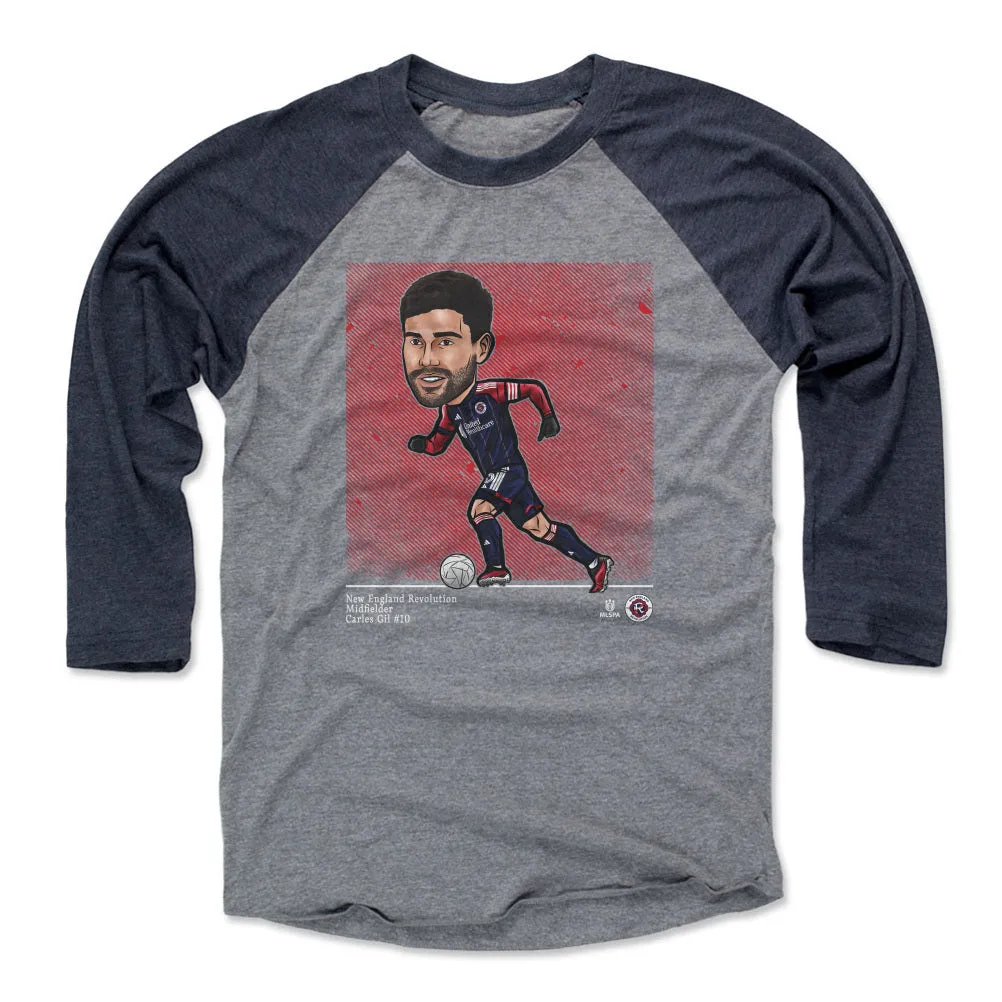Carles Gil New England Revolution Cartoon WHT sold by 500 Level