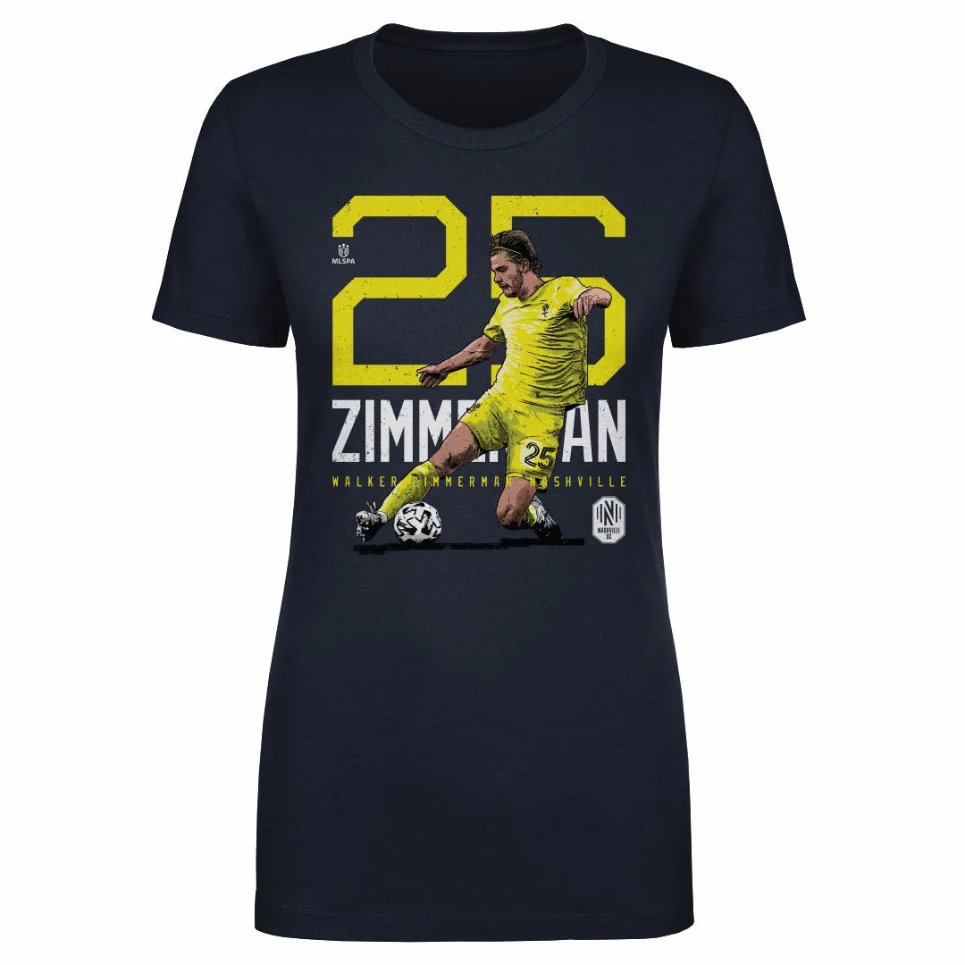 Walker Zimmerman Nashville SC Bold Number WHT sold by 500 Level