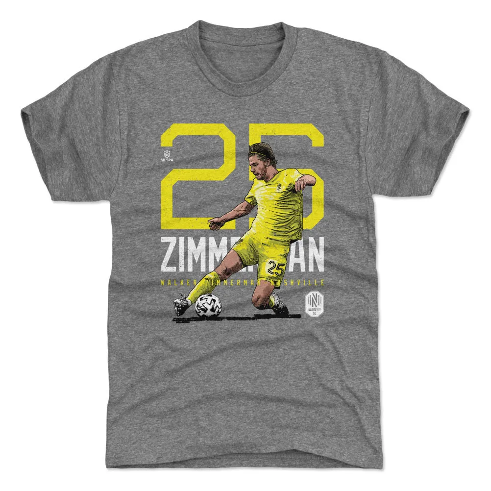Walker Zimmerman Nashville SC Bold Number WHT sold by 500 Level