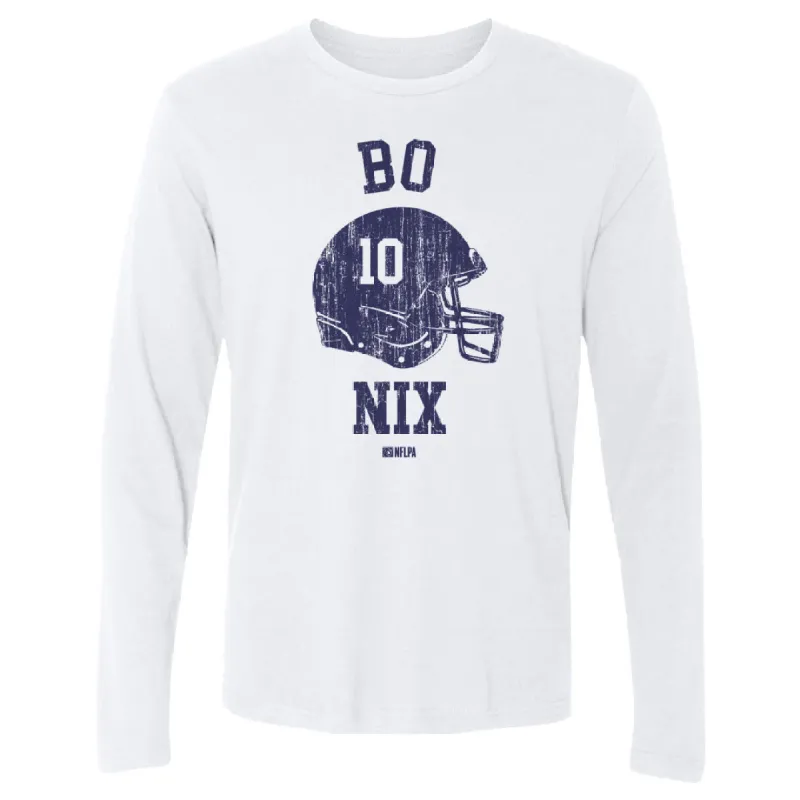 Bo Nix Denver Helmet Font sold by 500 Level