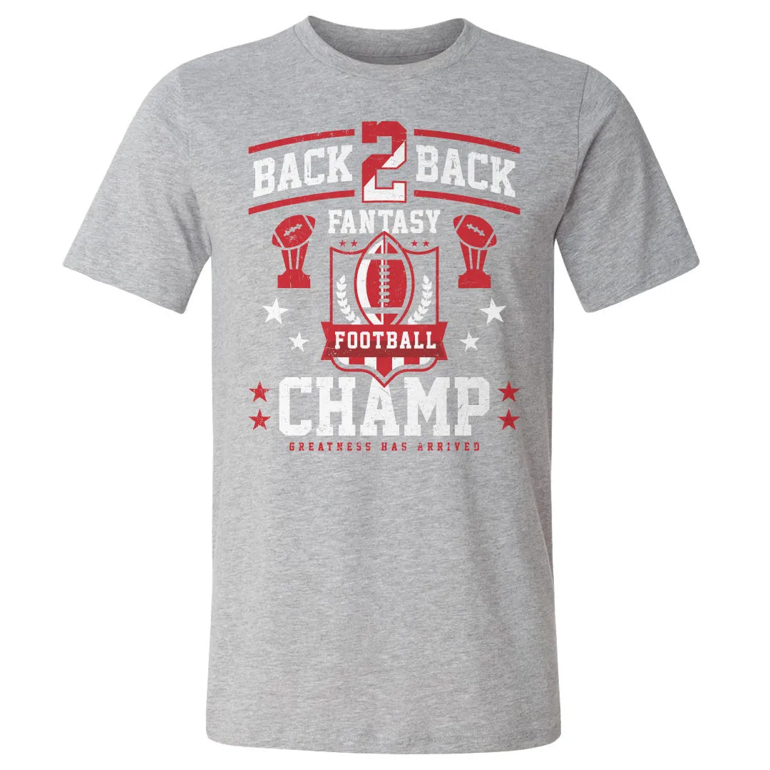 Fantasy Football Back 2 Back Champ WHT sold by 500 Level