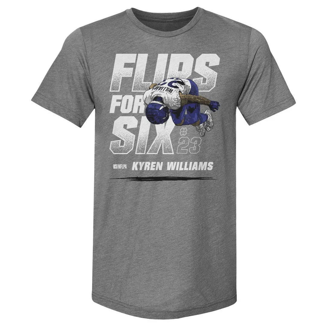 Kyren Williams Los Angeles R Flip For Six WHT sold by 500 Level