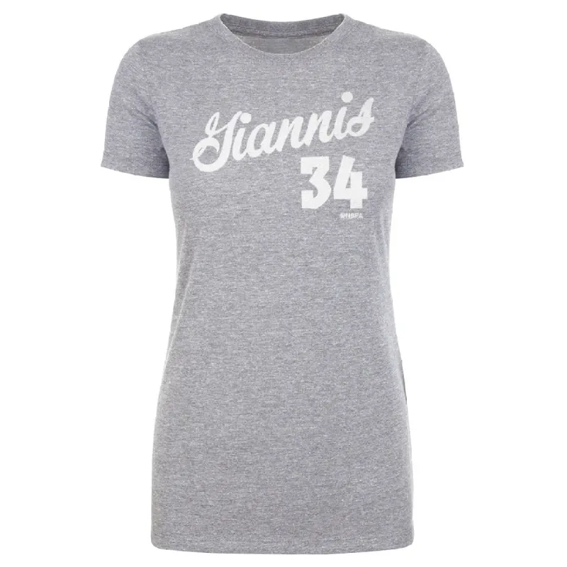 Giannis Antetokounmpo Milwaukee Script WHT sold by 500 Level