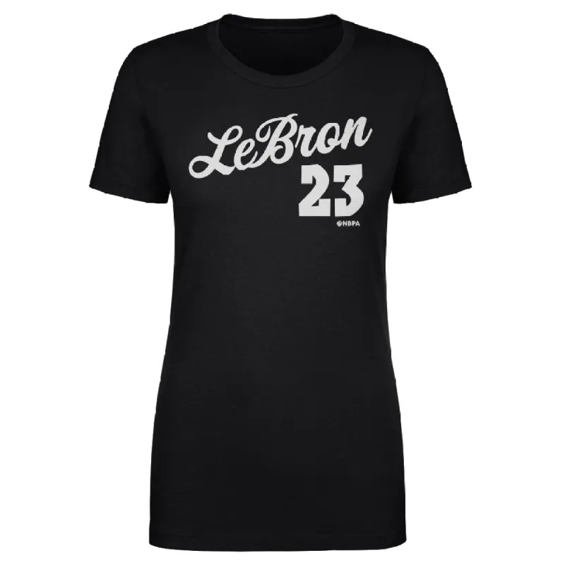 LeBron James Los Angeles Script WHT sold by 500 Level