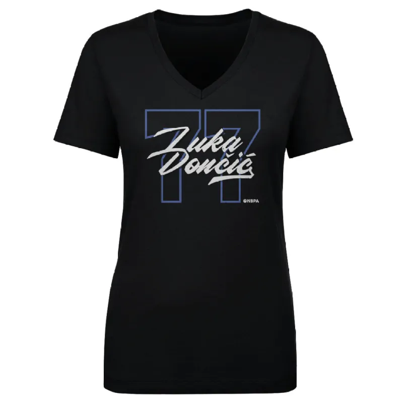 Luka Doncic Dallas Number Script WHT sold by 500 Level
