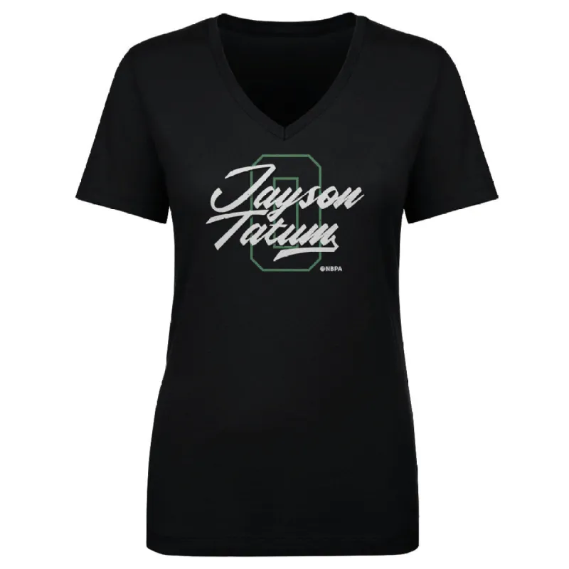Jayson Tatum Boston Number Script WHT sold by 500 Level