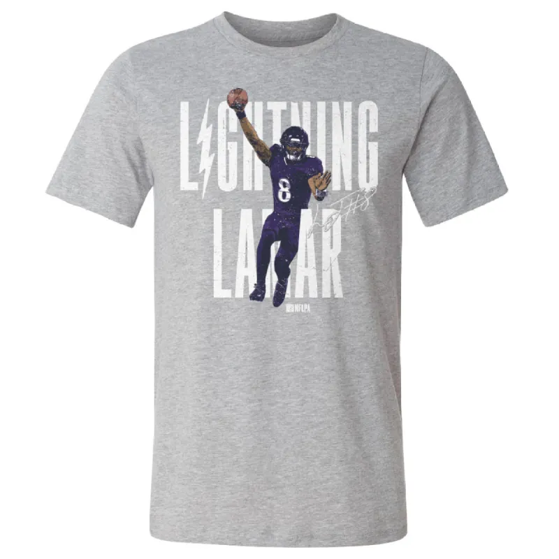 Lamar Jackson Baltimore Touchdown Leap WHT sold by 500 Level