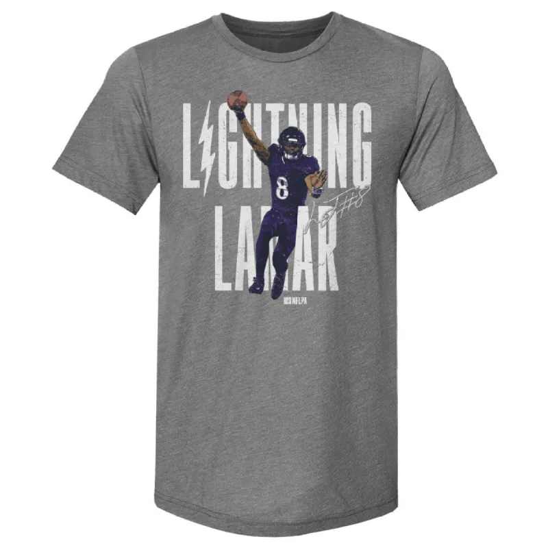 Lamar Jackson Baltimore Touchdown Leap WHT sold by 500 Level