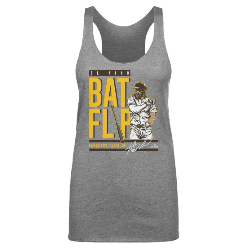 Fernando Tatis Jr. San Diego Bat Flip WHT sold by 500 Level