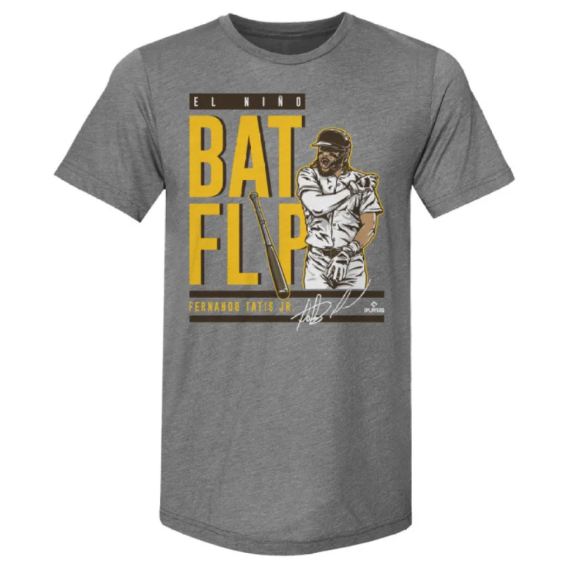 Fernando Tatis Jr. San Diego Bat Flip WHT sold by 500 Level