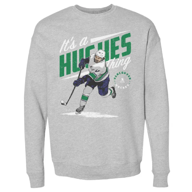 Quinn Hughes Vancouver Hughes Thing WHT sold by 500 Level