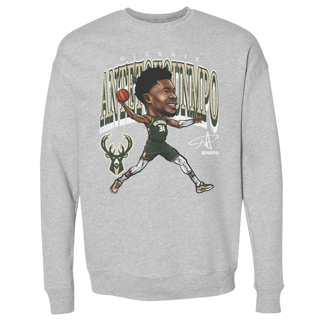 Giannis Antetokounmpo Milwaukee Bucks Cartoon WHT sold by 500 Level