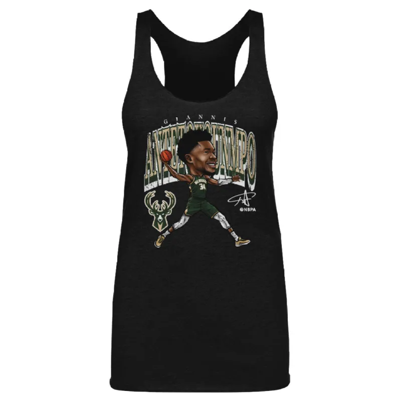 Giannis Antetokounmpo Milwaukee Bucks Cartoon WHT sold by 500 Level