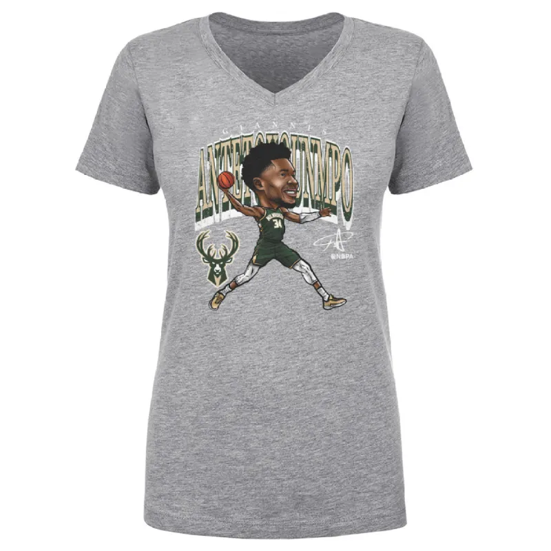Giannis Antetokounmpo Milwaukee Bucks Cartoon WHT sold by 500 Level