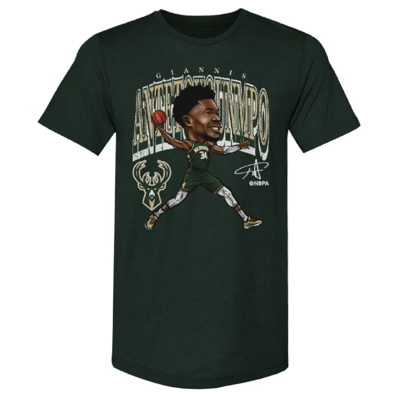 Giannis Antetokounmpo Milwaukee Bucks Cartoon WHT sold by 500 Level