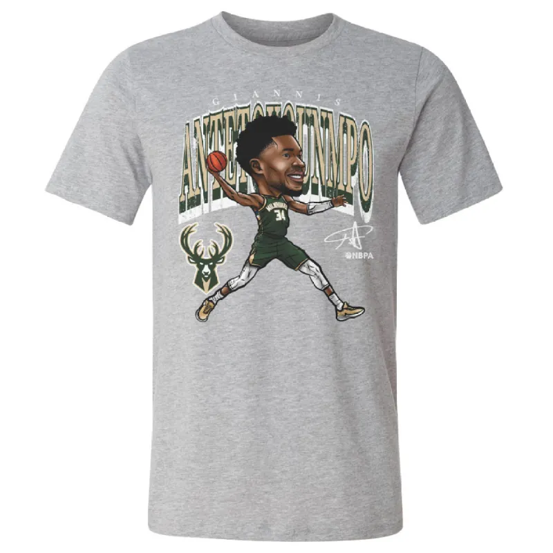 Giannis Antetokounmpo Milwaukee Bucks Cartoon WHT sold by 500 Level