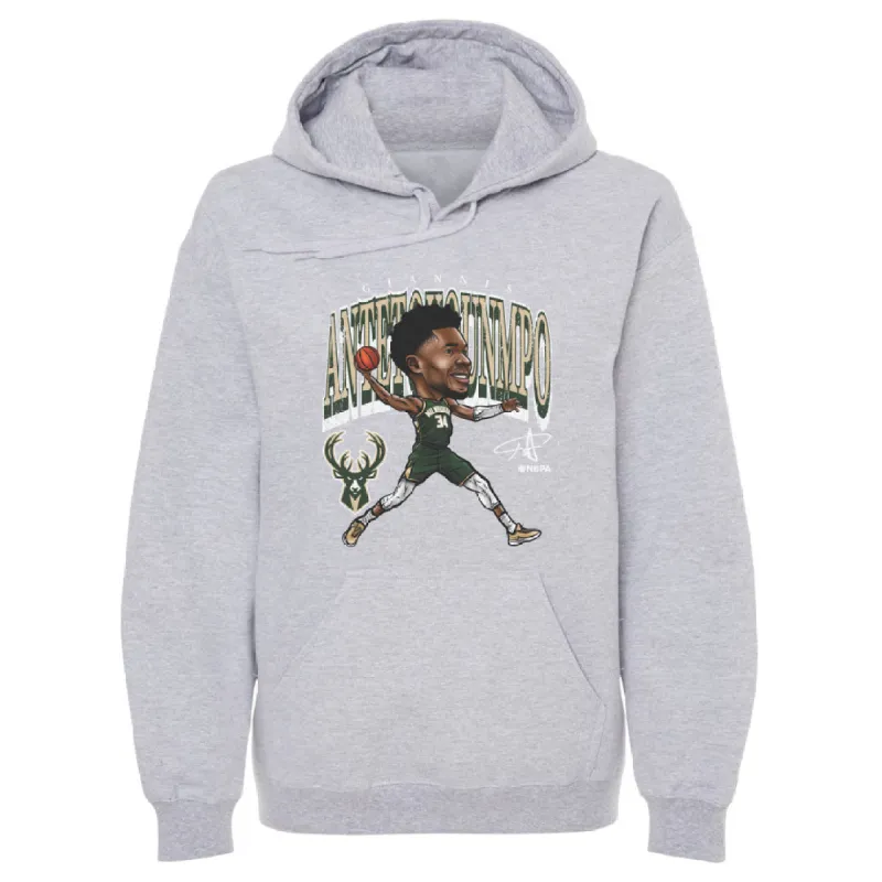 Giannis Antetokounmpo Milwaukee Bucks Cartoon WHT sold by 500 Level