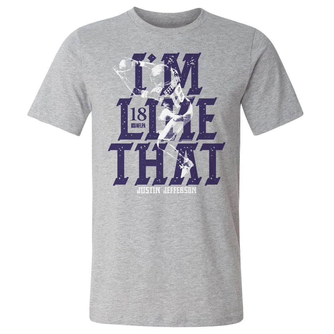 Justin Jefferson Minnesota I'm Like That WHT sold by 500 Level product image thumbnail 2