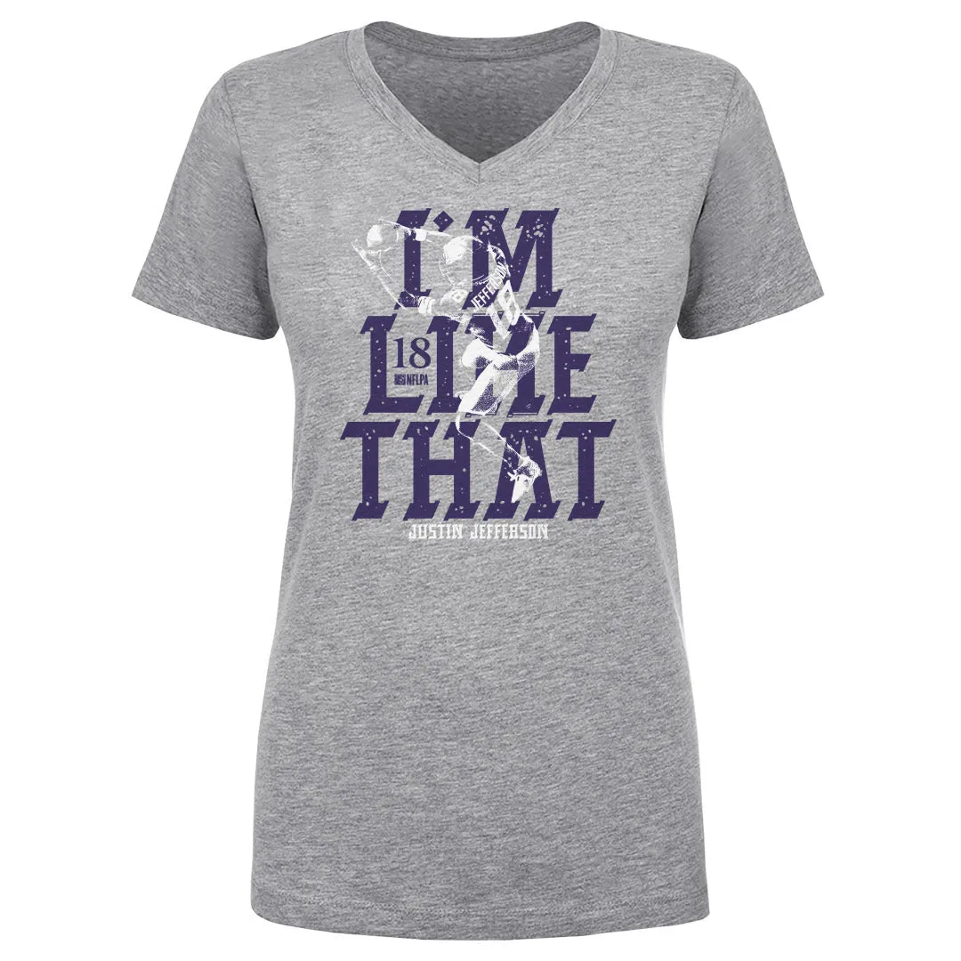 Justin Jefferson Minnesota I'm Like That WHT sold by 500 Level