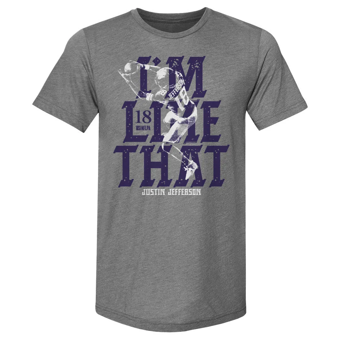 Justin Jefferson Minnesota I'm Like That WHT sold by 500 Level