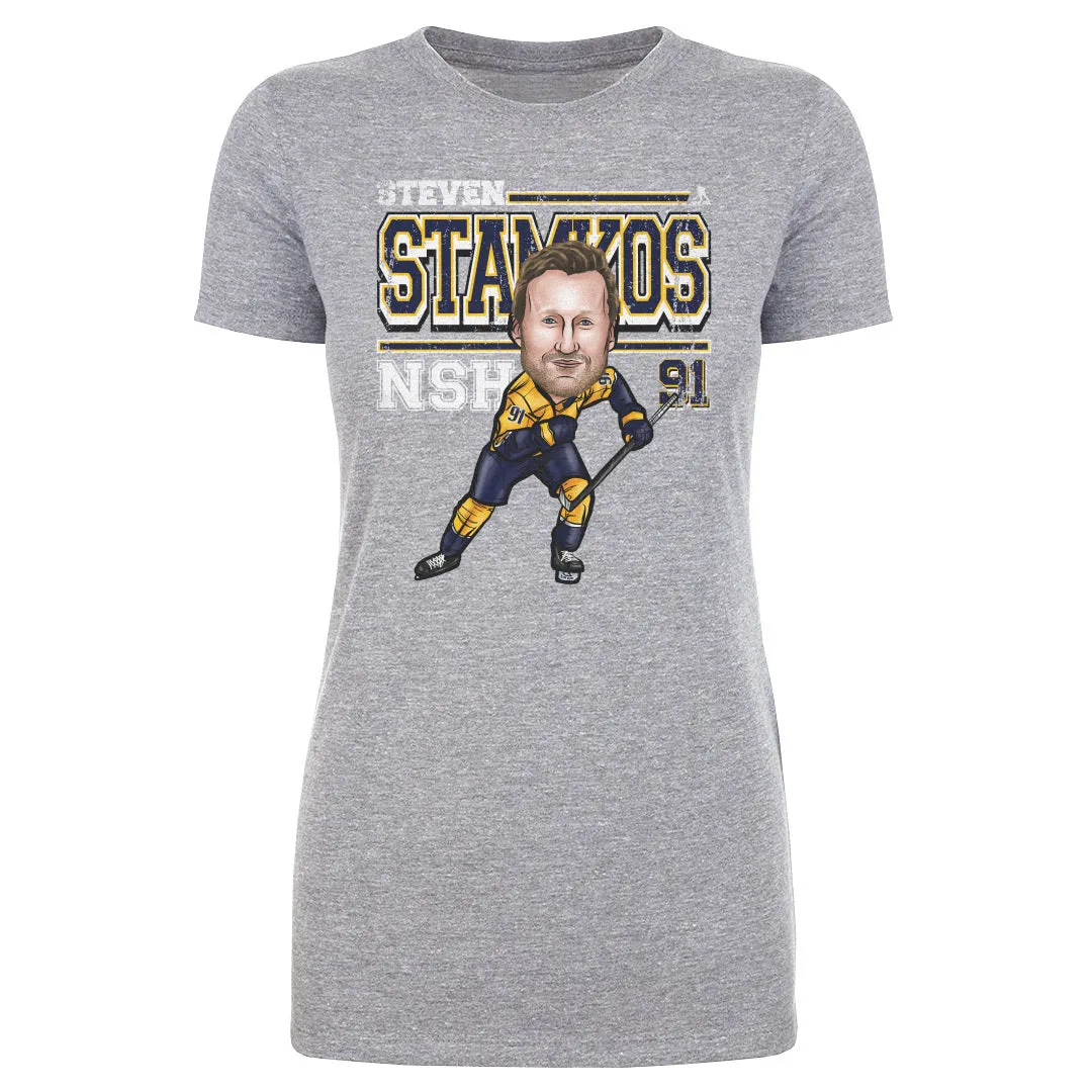 Steven Stamkos Nashville Cartoon WHT sold by 500 Level