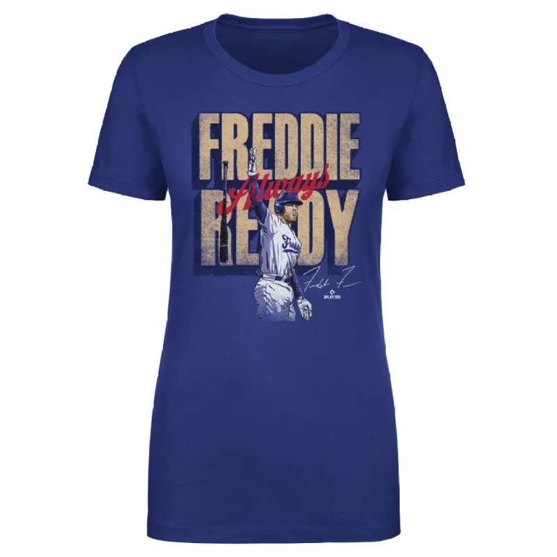 Freddie Freeman Los Angeles D Freddie Always Ready WHT sold by 500 Level