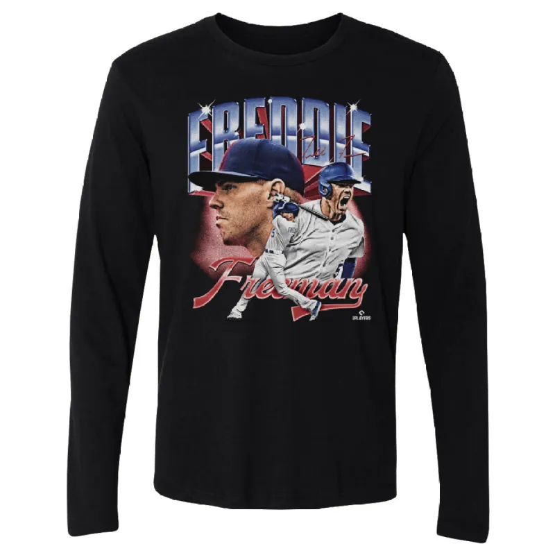 Freddie Freeman Los Angeles D Vintage Collage WHT sold by 500 Level
