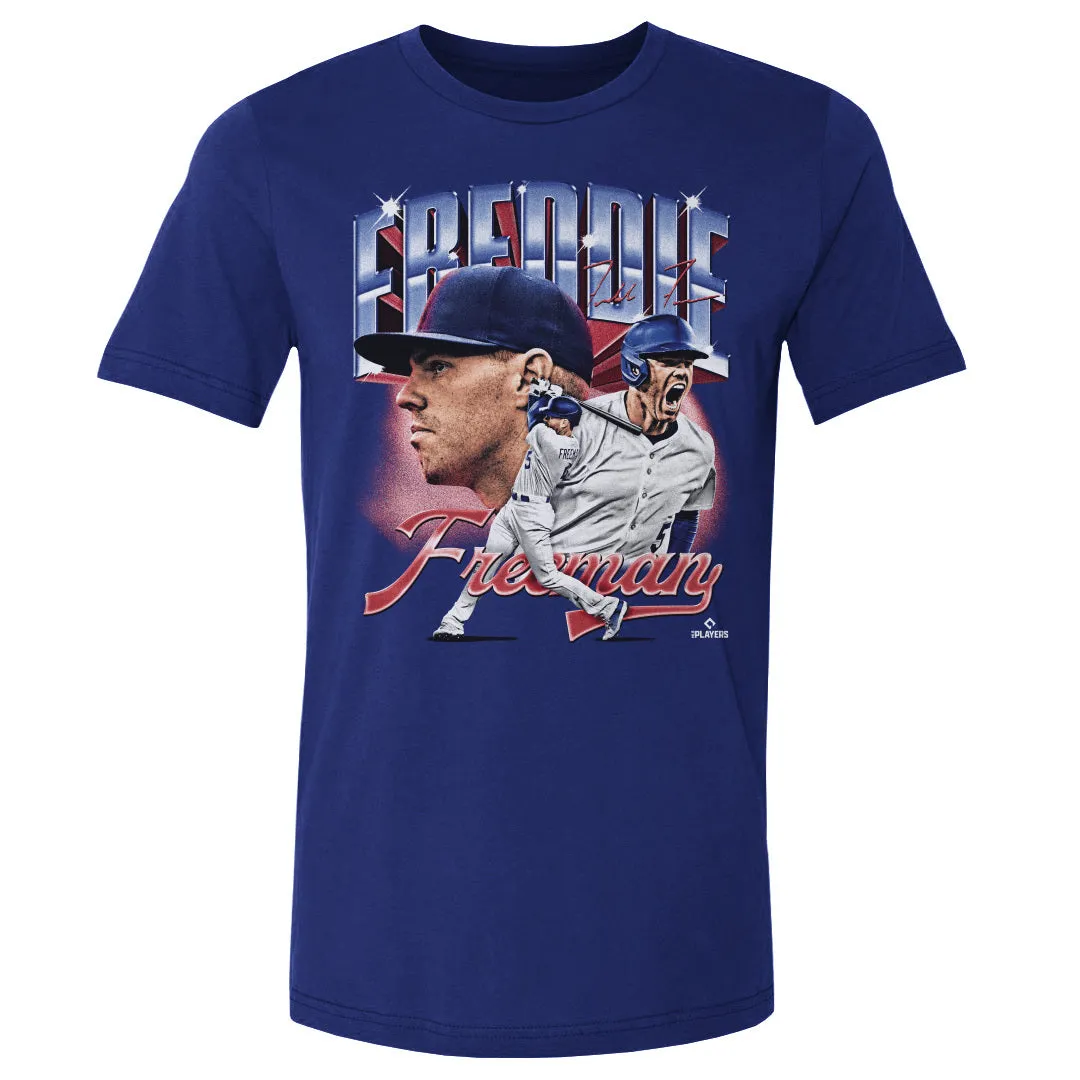 Freddie Freeman Los Angeles D Vintage Collage WHT sold by 500 Level