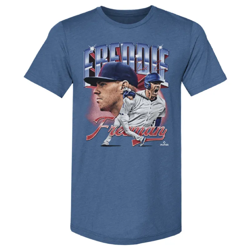 Freddie Freeman Los Angeles D Vintage Collage WHT sold by 500 Level