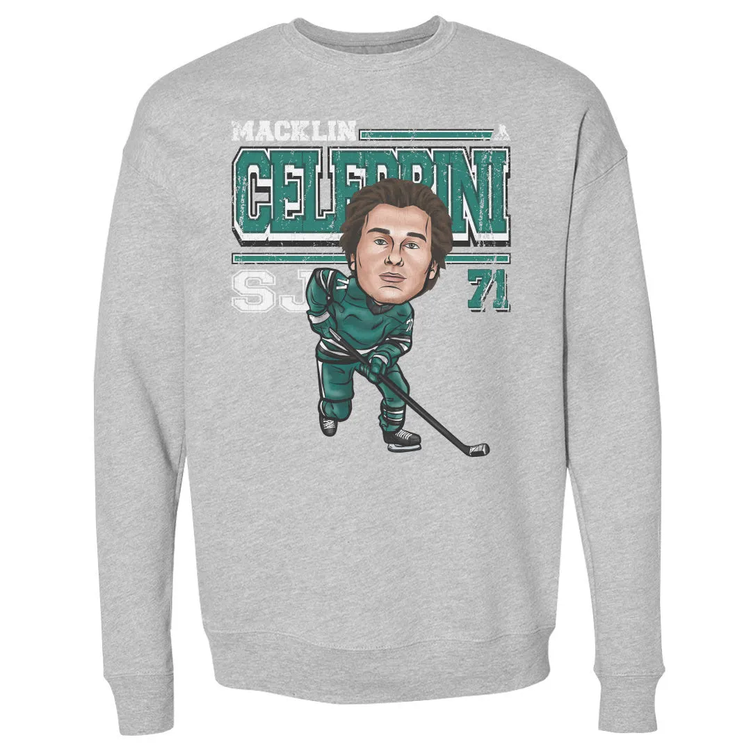 Macklin Celebrini San Jose Cartoon WHT sold by 500 Level