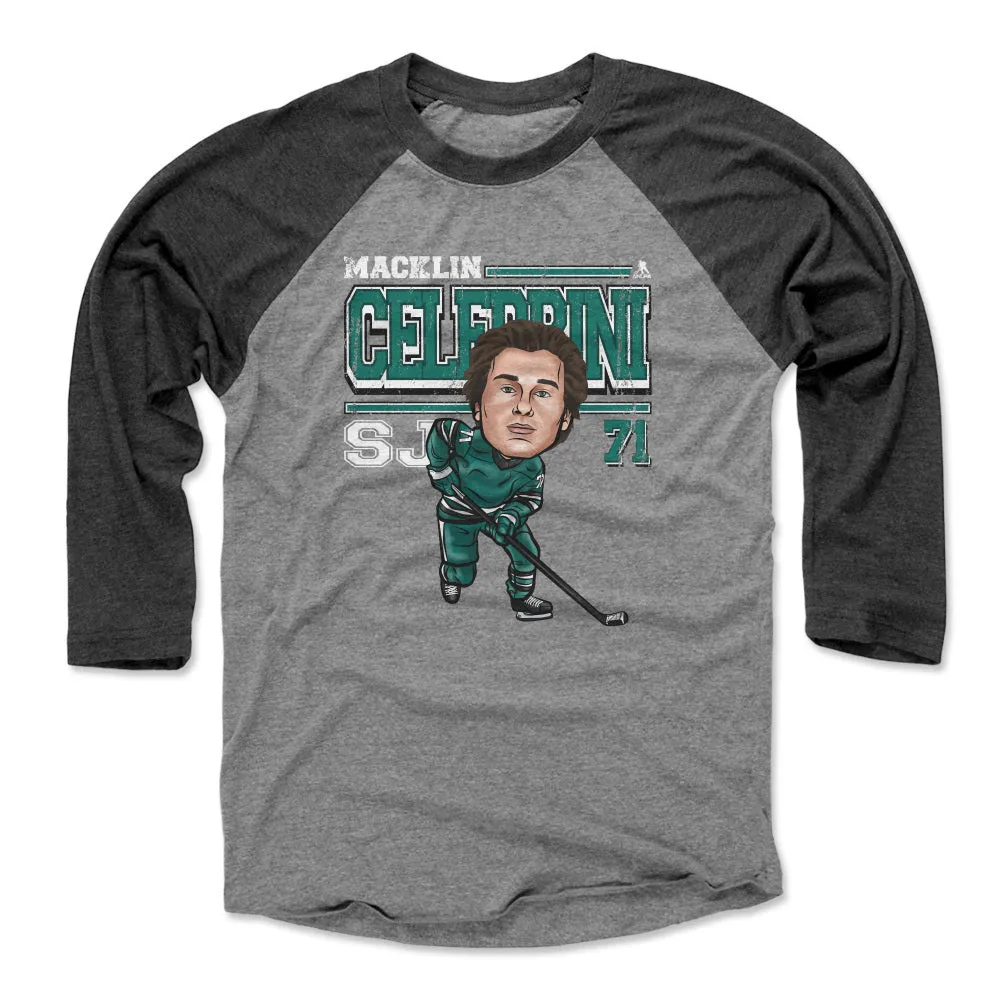 Macklin Celebrini San Jose Cartoon WHT sold by 500 Level