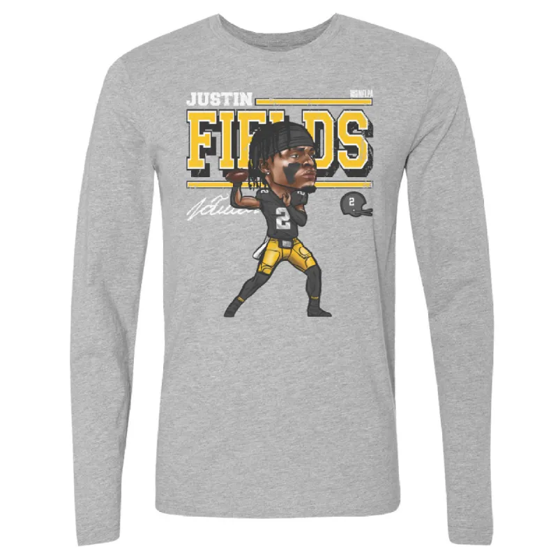 Justin Fields Pittsburgh Cartoon WHT sold by 500 Level