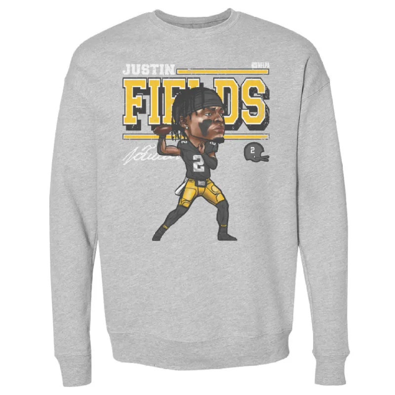 Justin Fields Pittsburgh Cartoon WHT sold by 500 Level