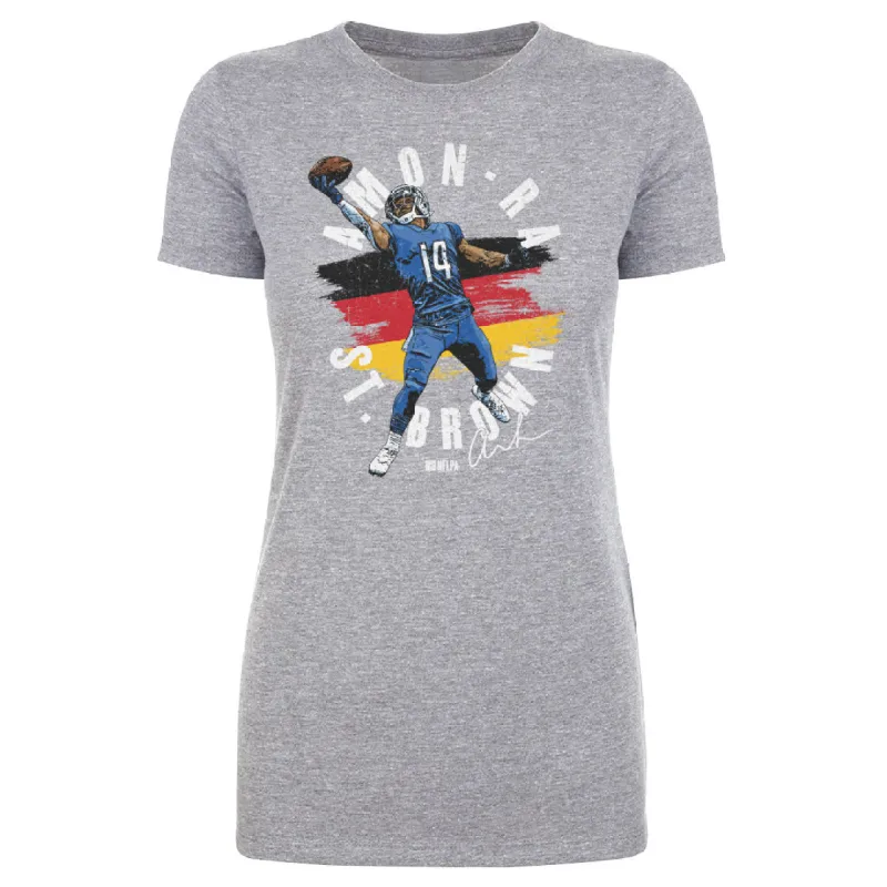 Amon-Ra St. Brown Detroit Germany Flag WHT sold by 500 Level