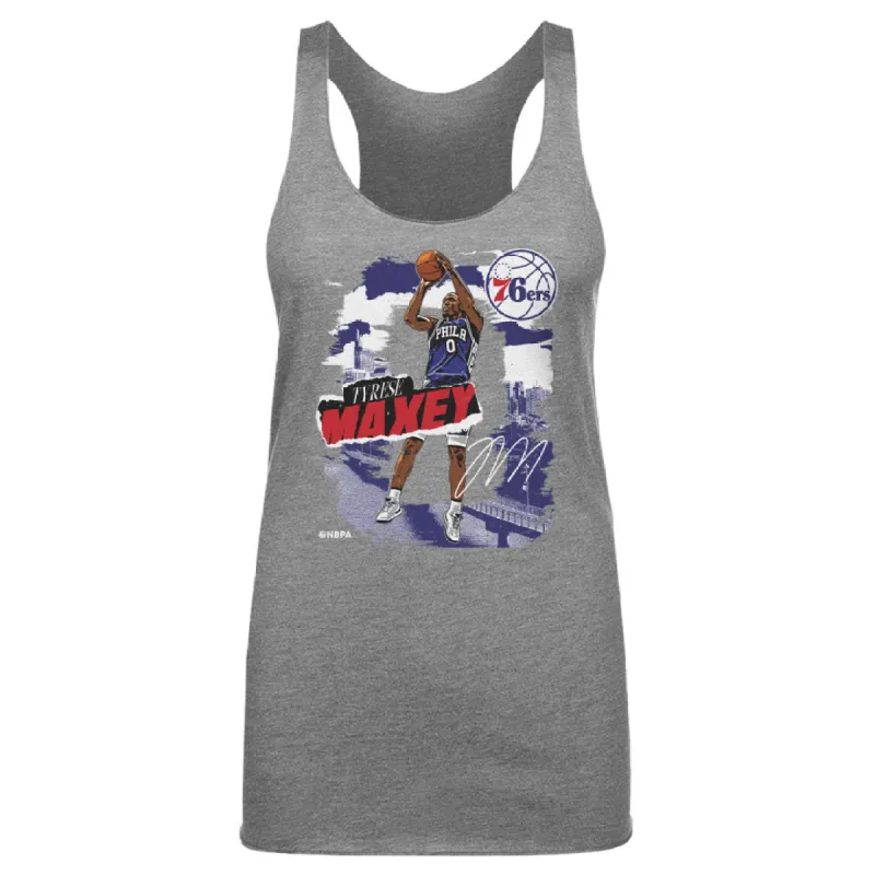 Tyrese Maxey Philadelphia 76ers Rough WHT sold by 500 Level