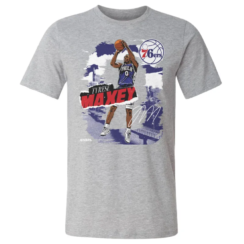 Tyrese Maxey Philadelphia 76ers Rough WHT sold by 500 Level