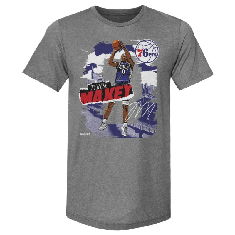Tyrese Maxey Philadelphia 76ers Rough WHT sold by 500 Level