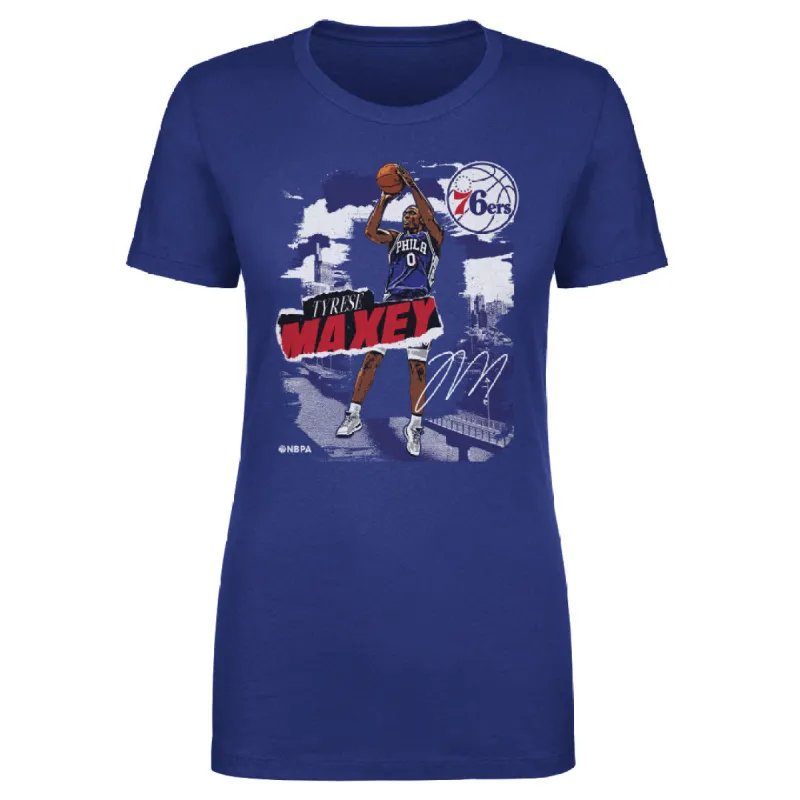 Tyrese Maxey Philadelphia 76ers Rough WHT sold by 500 Level