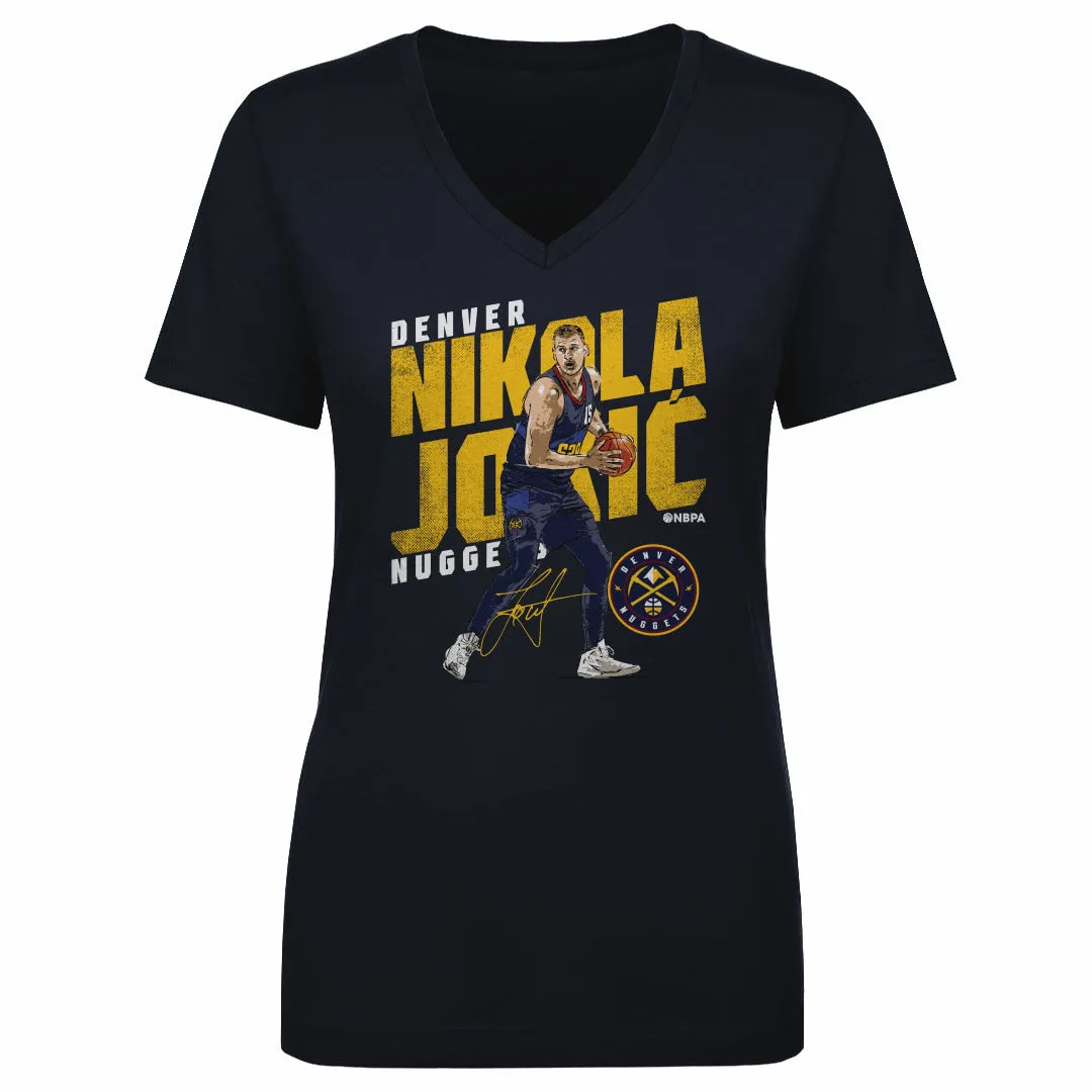 Nikola Jokic Denver Nuggets Slant WHT sold by 500 Level
