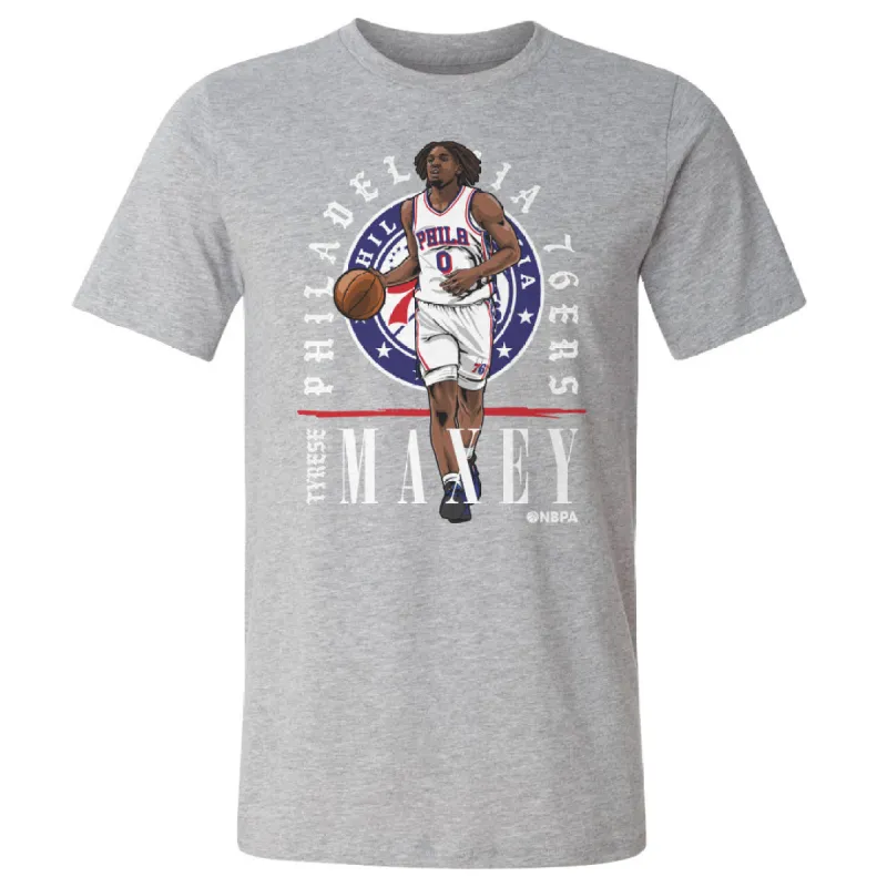 Tyrese Maxey Philadelphia 76ers Shield WHT sold by 500 Level
