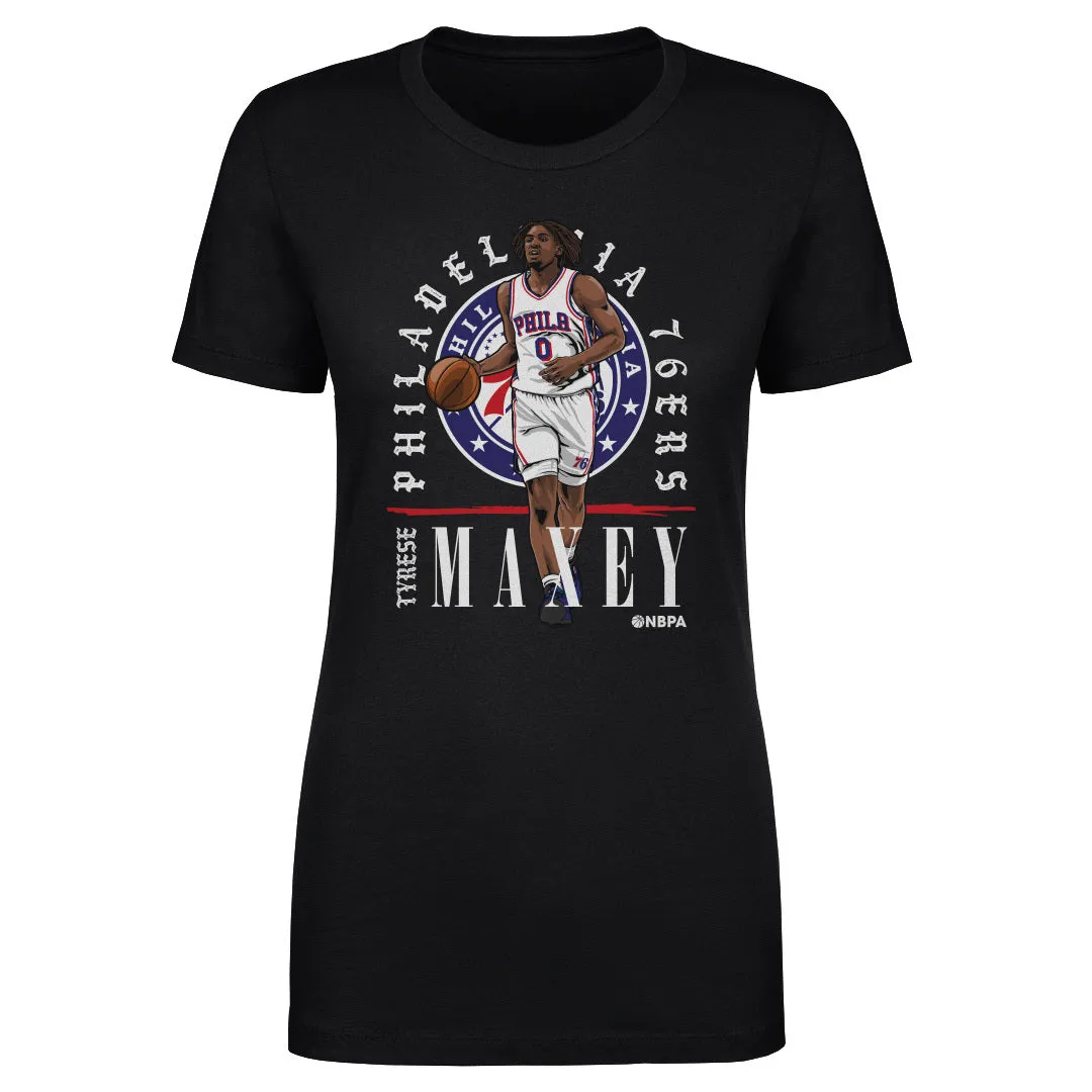 Tyrese Maxey Philadelphia 76ers Shield WHT sold by 500 Level product image thumbnail 2