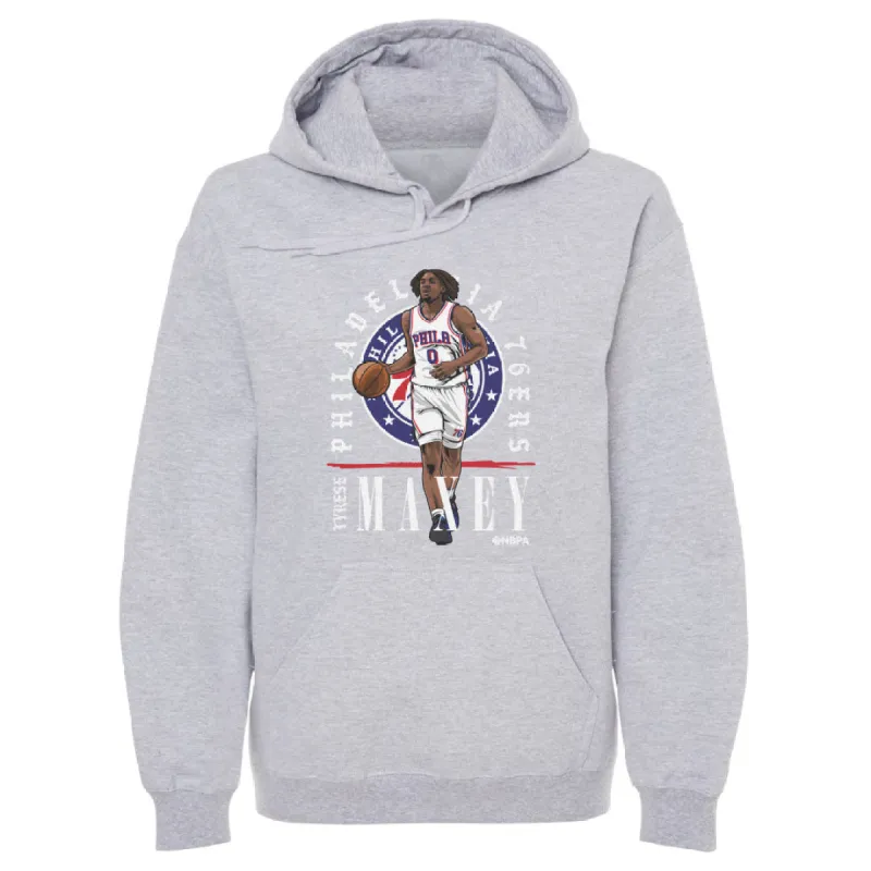 Tyrese Maxey Philadelphia 76ers Shield WHT sold by 500 Level