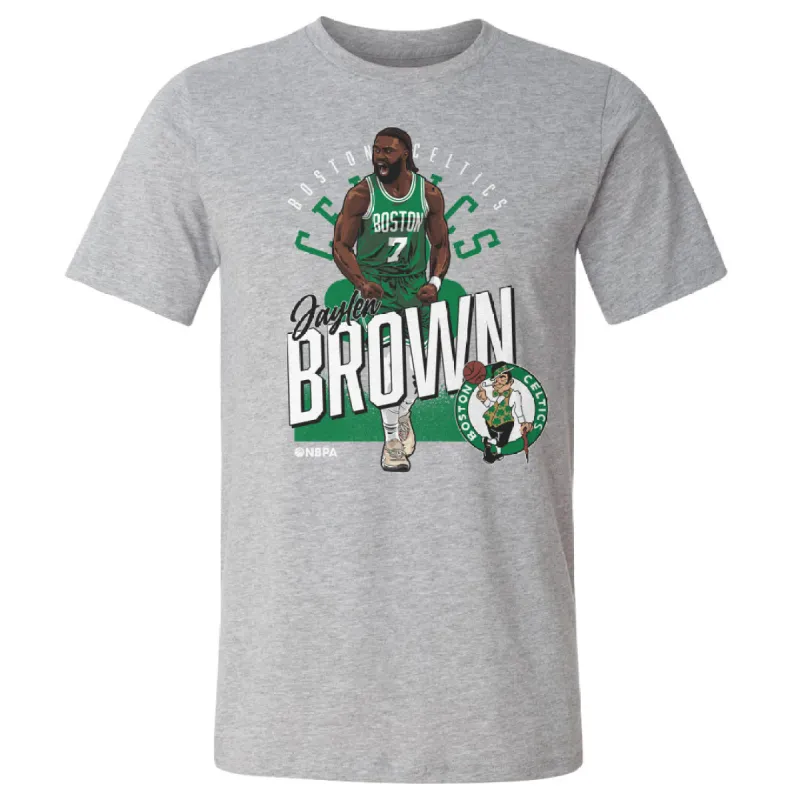 Jaylen Brown Boston Celtics Shield WHT sold by 500 Level