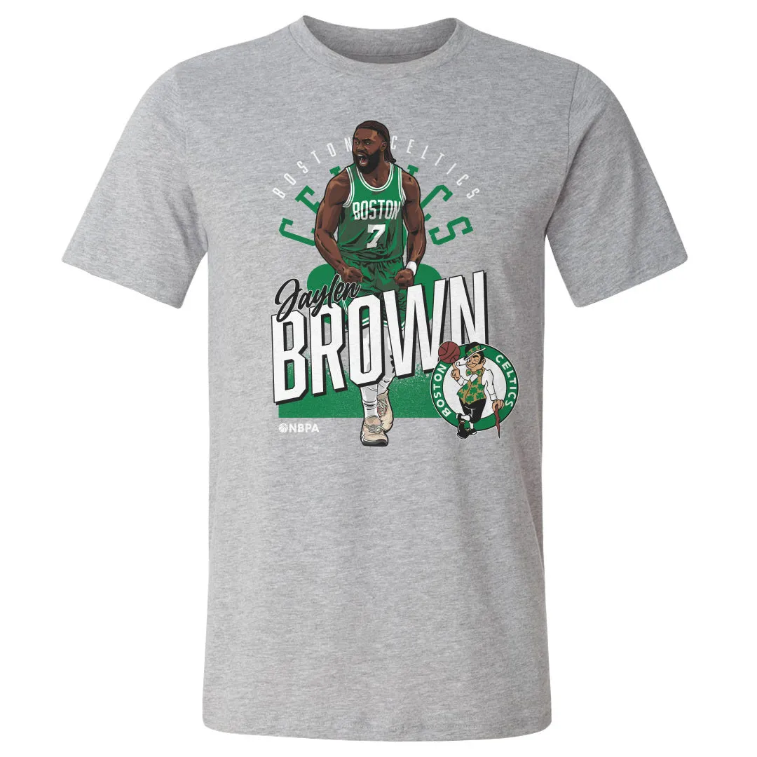 Jaylen Brown Boston Celtics Shield WHT sold by 500 Level