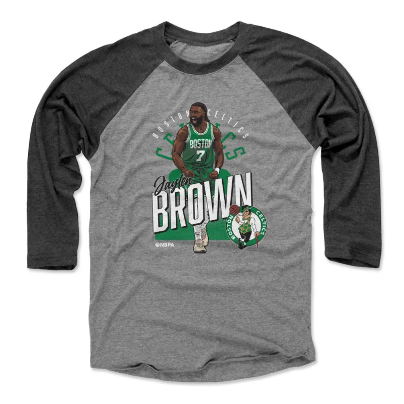 Jaylen Brown Boston Celtics Shield WHT sold by 500 Level