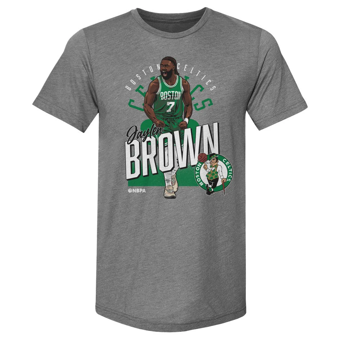 Jaylen Brown Boston Celtics Shield WHT sold by 500 Level