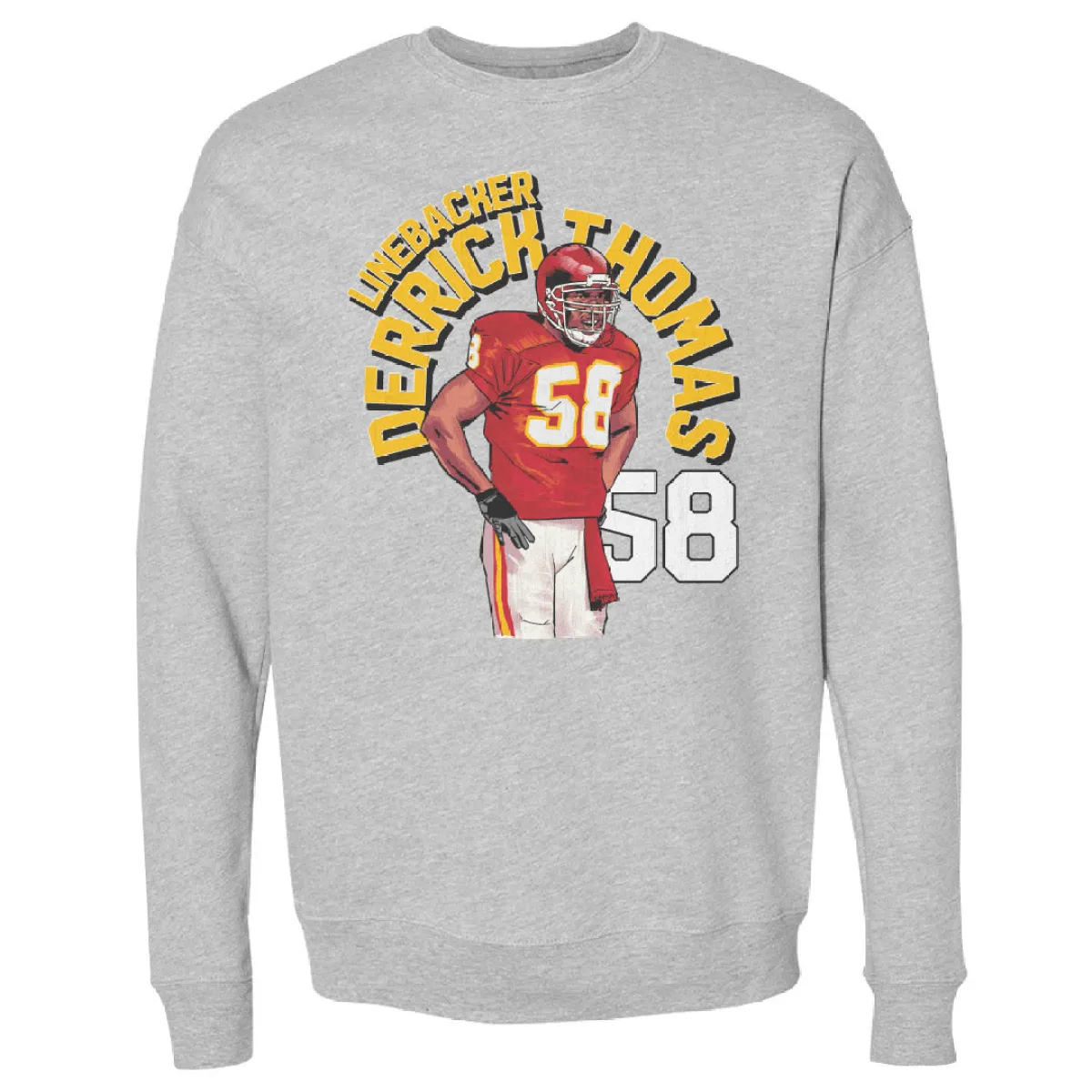 Derrick Thomas Kansas City Name Arc WHT sold by 500 Level