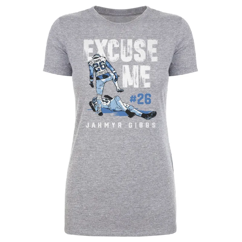 Jahmyr Gibbs Detroit Excuse Me WHT sold by 500 Level