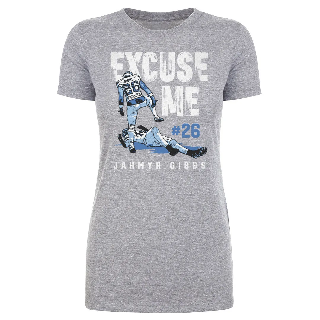 Jahmyr Gibbs Detroit Excuse Me WHT sold by 500 Level